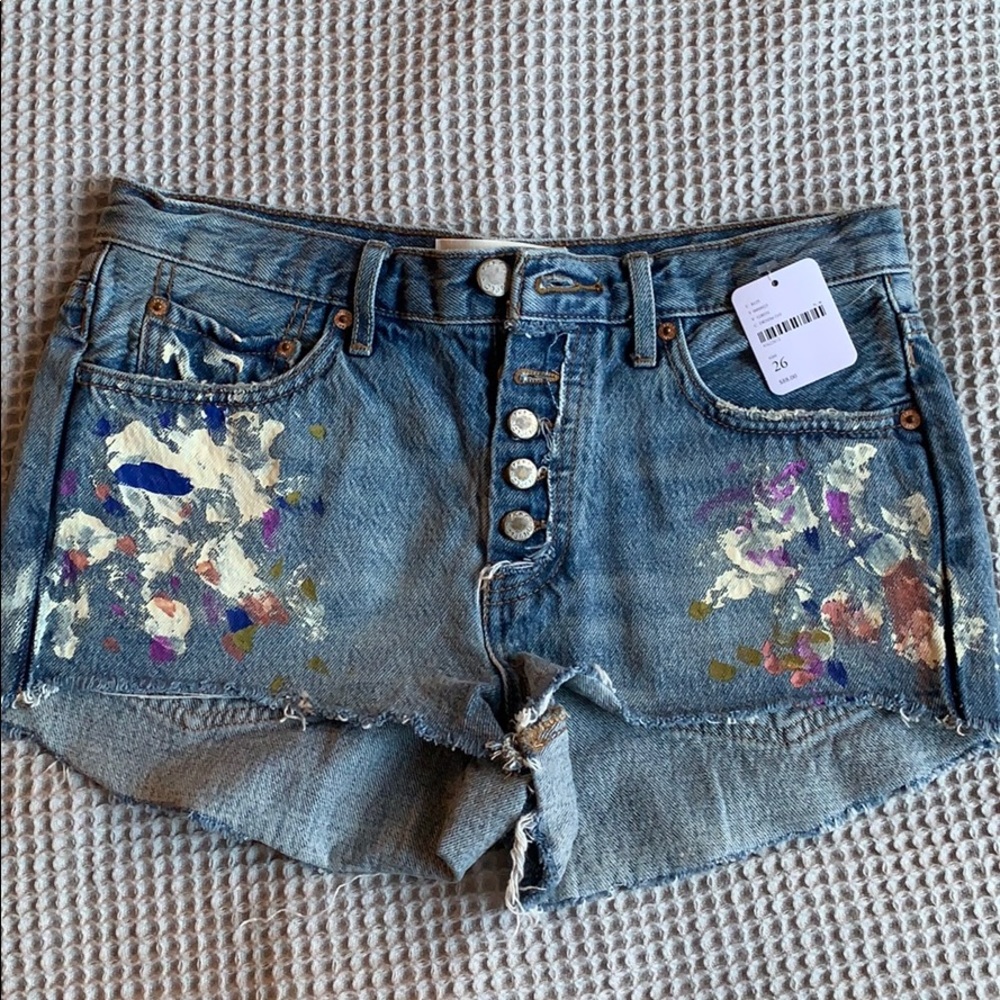 Free People denim shorts